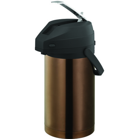 SERVICE IDEAS Airpot with Lever Lid, 3L Stainless Steel Lined, Rose Gold CTAL30BLRG